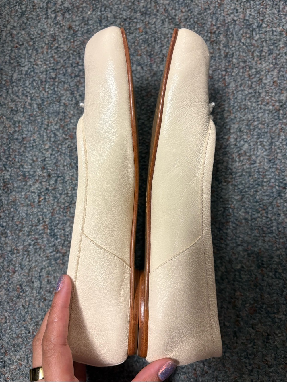 Maison Martin Margiela Cream Tabi Ballet Flats - Picture 5 of 7